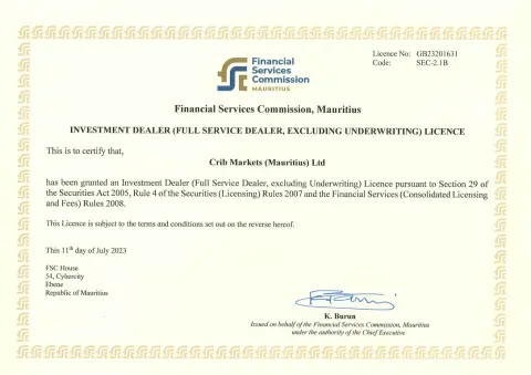 CRIB MARKETS (MAURITIUS) LTD