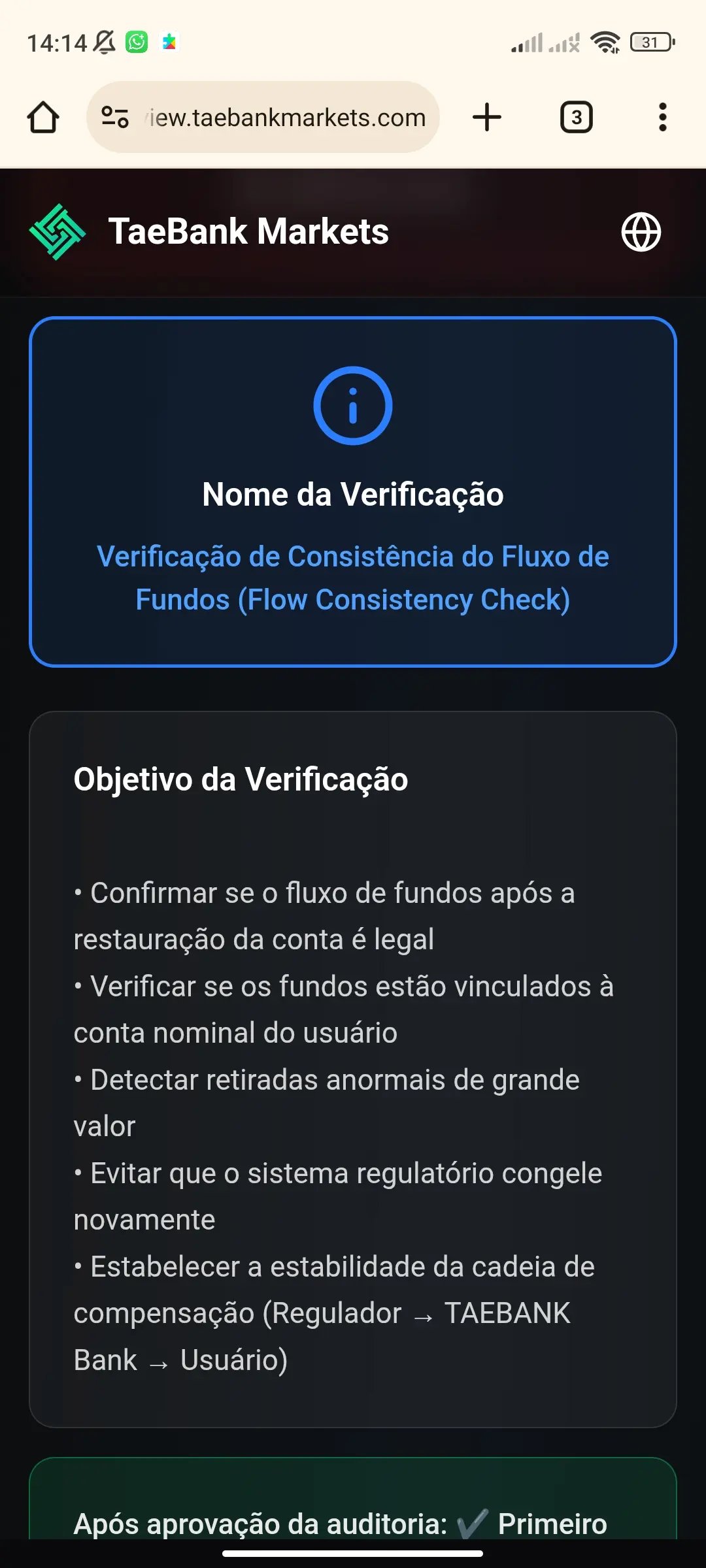 TAEBANK MARKETS Platform Feature 2