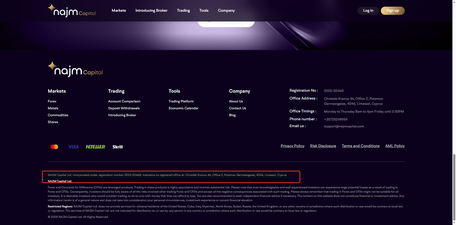 Najm Capital Ltd Platform Feature 2